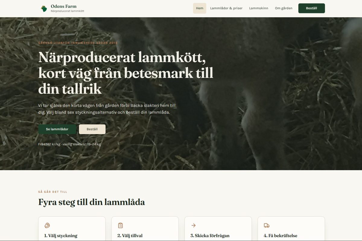Skärmdump av Odens Farm